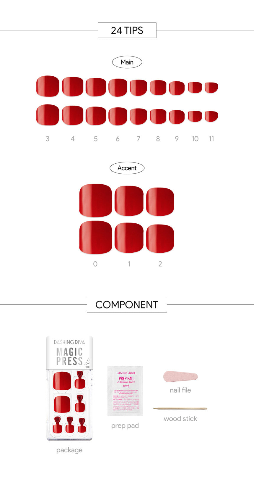 MAGIC PRESS COLOR PEDI - LOVING RED