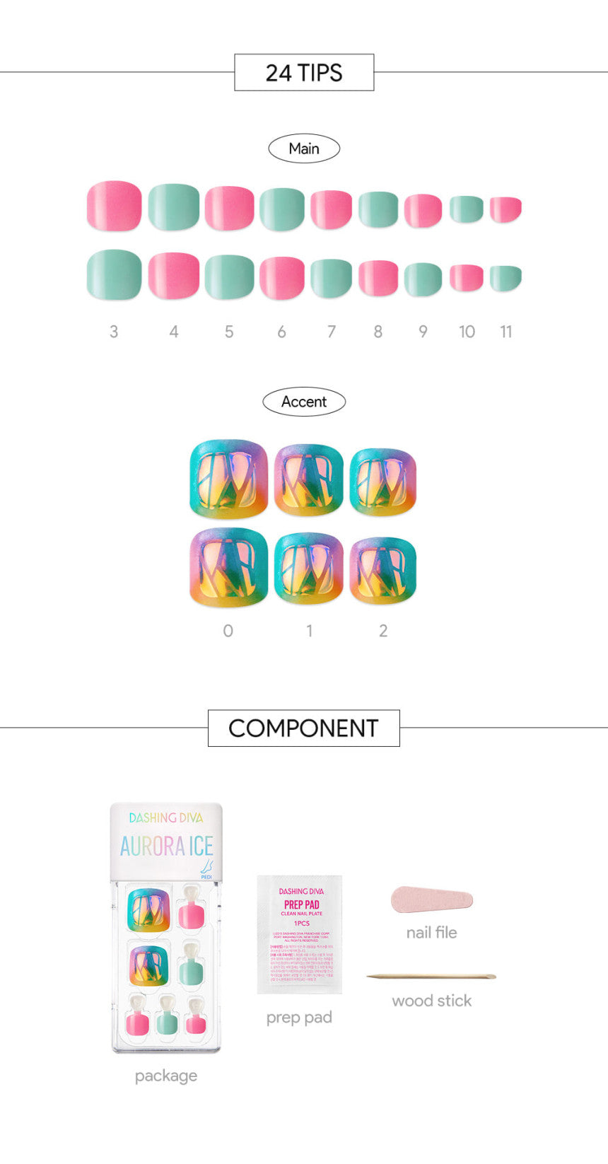 MAGIC PRESS PEDI - NEON AURORA ICE