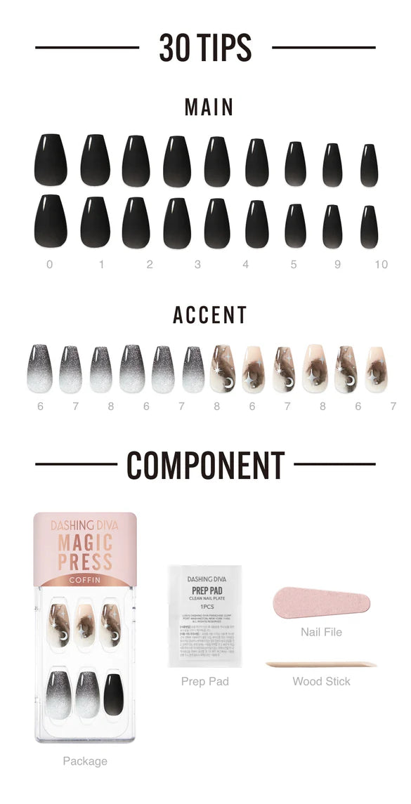 MAGIC PRESS NAIL - DREAMY BLACK